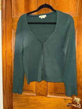 EUC BODEN hunter green cardigan size 16/18 runs smaller